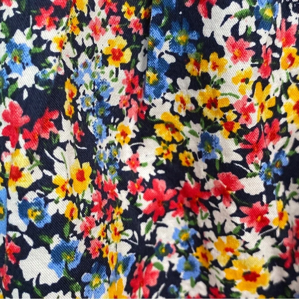 Old Navy Navy Floral Top Puff Sleeves Size 2X NWT